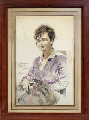 Виноградов Сергей Арсеньевич. Портрет сидящей женщины